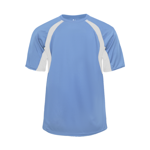 Badger Sport Hook Tee, Sizes 2XL-4XL (414400-027908), Color 'Columbia Blue/White'